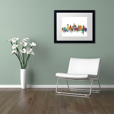Trademark Fine Art Houston Texas Skyline Matted Framed Wall Art