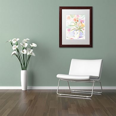 Trademark The Vase of Tulips Matte Framed Art