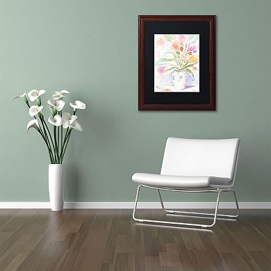 Trademark The Vase of Tulips Matte Framed Art
