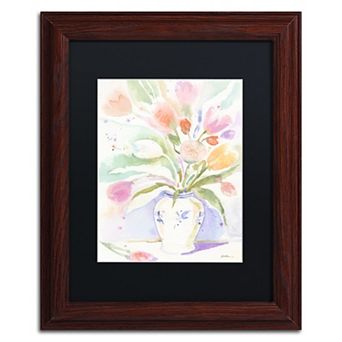 Trademark The Vase of Tulips Matte Framed Art