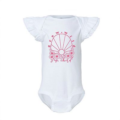 Grow Wild Sun Child Baby Flutter Sleeve Bodysuit