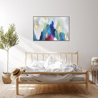 Gallery 57 Color Cascade Abstract Floating Framed Wall Art