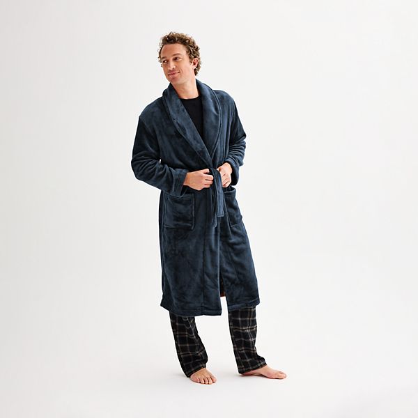 Men's Sonoma Goods For Life® Plush Robe - Navy (S/M)