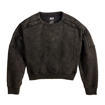 Girls 7-16 SO® Adaptive Seamed Cropped Sweatshirt