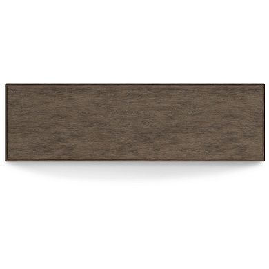 Vells 60 Inch Credenza Table, 2 Adjustable Shelves, Brushed Grayish Brown