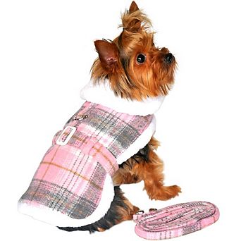 Fleece-lined Dog Harness Coat