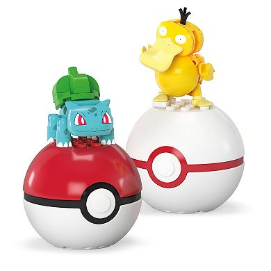 Kids Mega Bloks MEGA Pokémon Bulbasaur & Psyduck Poké Balls Building Toy Kit