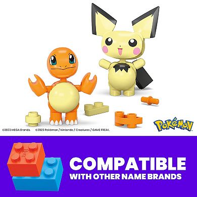 Kids Mega Bloks MEGA Pokémon Charmander & Pichu Poké Balls Building Toy Kit