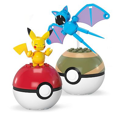 Kids Mega Bloks MEGA Pokémon Pikachu & Zubat Poké Balls Building Toy Kit
