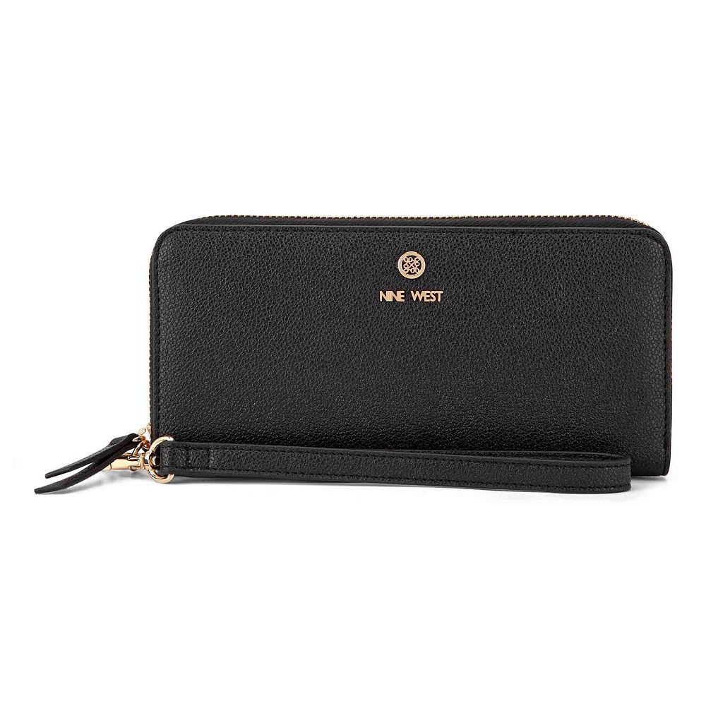 Nine West Lockup Zip Around Wallet With Wristlet