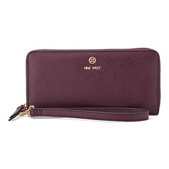 Nine West Lockup Zip Around Wallet With Wristlet
