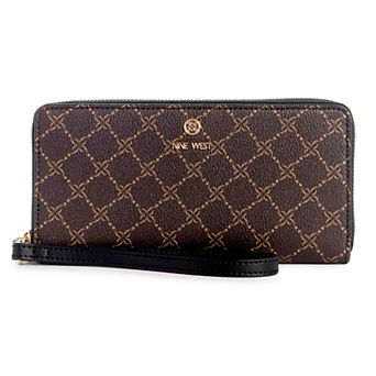Nine West Lockup Zip Around Wallet With Wristlet