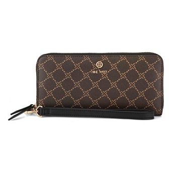 Nine West Lockup Zip Around Wallet With Wristlet