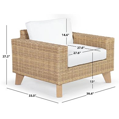 Safavieh Margarita Wicker Outdoor Arm Chair
