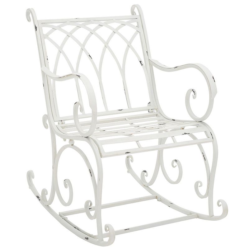 Safavieh Medrano Outdoor Rocking Chair, Antique White