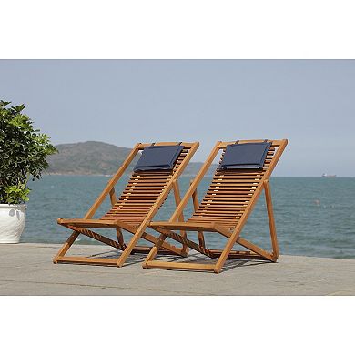 Safavieh Rendi 2-pc. Outdoor Relax Chair With Pillow Set