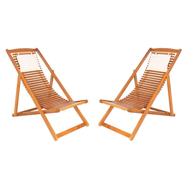 Safavieh Rendi 2-pc. Outdoor Relax Chair With Pillow Set, Natural Beige
