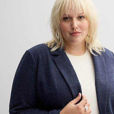 Plus Size Nine West Classic Single-Button Blazer
