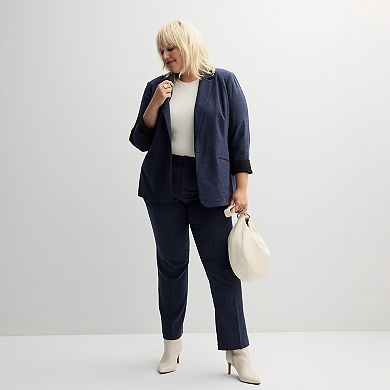 Plus Size Nine West Classic Single-Button Blazer