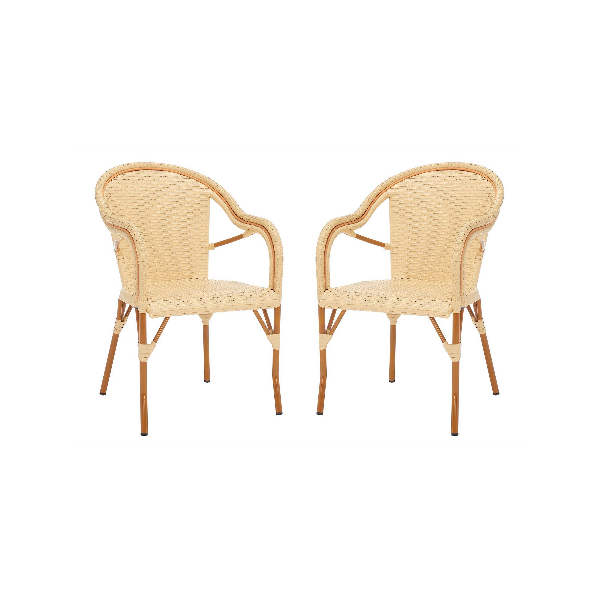 Safavieh California 2-pc. Outdoor Armchair Set, Natural