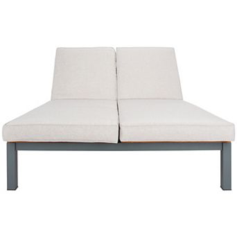 Safavieh Jackman Double Wide Rolling Outdoor Chaise Lounge Chair