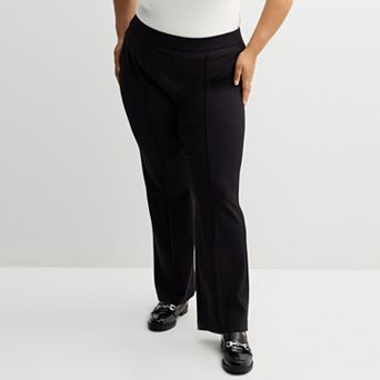 Plus Size Nine West Ponte Pintuck Bootcut Pants