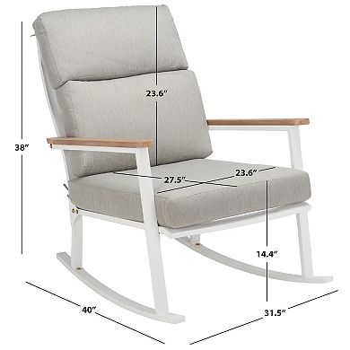 Safavieh Brutus Outdoor Rocking Arm Chair