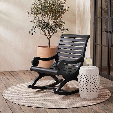 Safavieh Sonora Outdoor Rocking Chair with Slatted Design