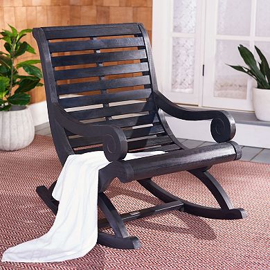 Safavieh Sonora Outdoor Rocking Chair with Slatted Design