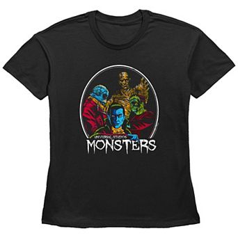 Juniors' Universal Monsters Portrait Graphic Tee