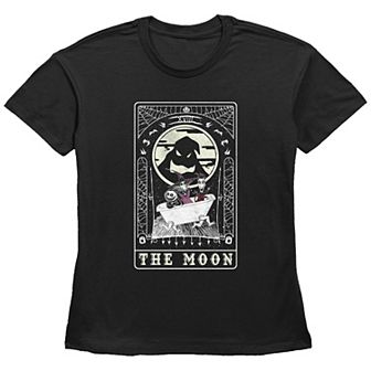Disney's The Nightmare Before Christmas Juniors' The Moon Tarot Card Graphic Tee