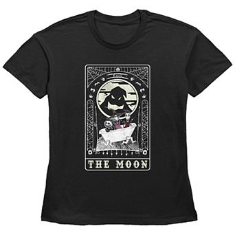 Disney's The Nightmare Before Christmas Juniors' The Moon Tarot Card Graphic Tee