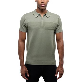 Men's Ottoman Texture Ss Polo Sweater