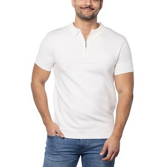 Men's Ottoman Texture Ss Polo Sweater