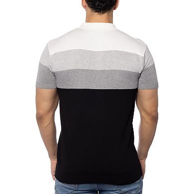 Men's Striped Polo Sweater