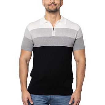 Men's Striped Polo Sweater