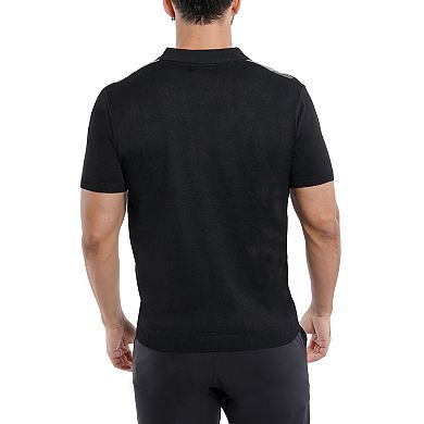 Men's Stripe Short Sleeve Sweater Polo