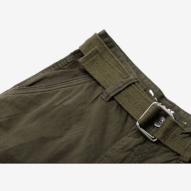 Boys Belted Twill Cargo Shorts