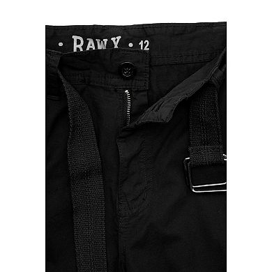 Boys Belted Twill Cargo Shorts