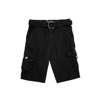Boys Belted Twill Cargo Shorts
