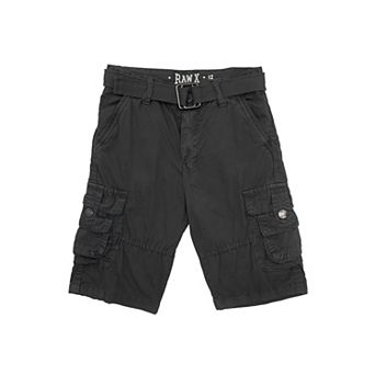 Boys Belted Twill Cargo Shorts