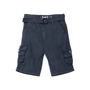 Boys Belted Twill Cargo Shorts
