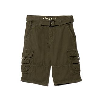 Boys Belted Twill Cargo Shorts