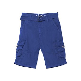 Boys Belted Twill Cargo Shorts