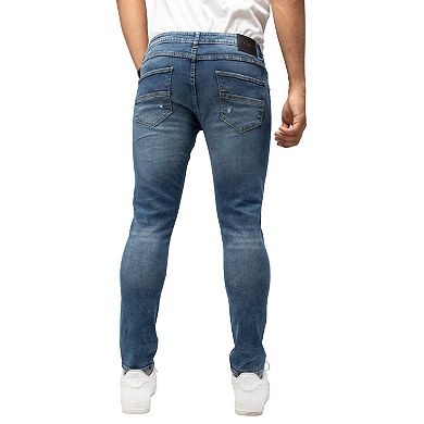 Men's Skinny Contrast Neon Stitch Flex Jeans