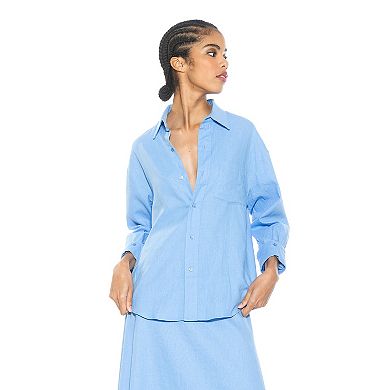 Womens ALEXIA ADMOR Amber Boyfriend Fit Button Down Shirt