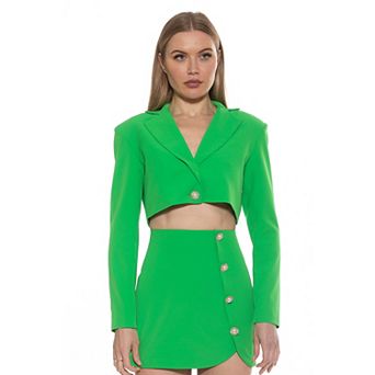Women's ALEXIA ADMOR Jane Cropped Long Sleeve Jacket