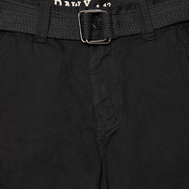 Boys Belted Twill Cargo Shorts