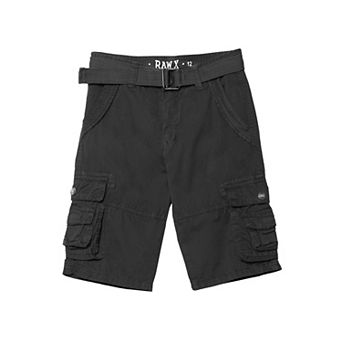 Boys Belted Twill Cargo Shorts