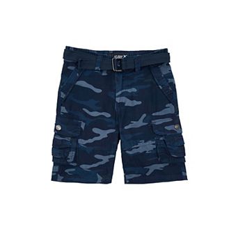 Boys Belted Twill Cargo Shorts
